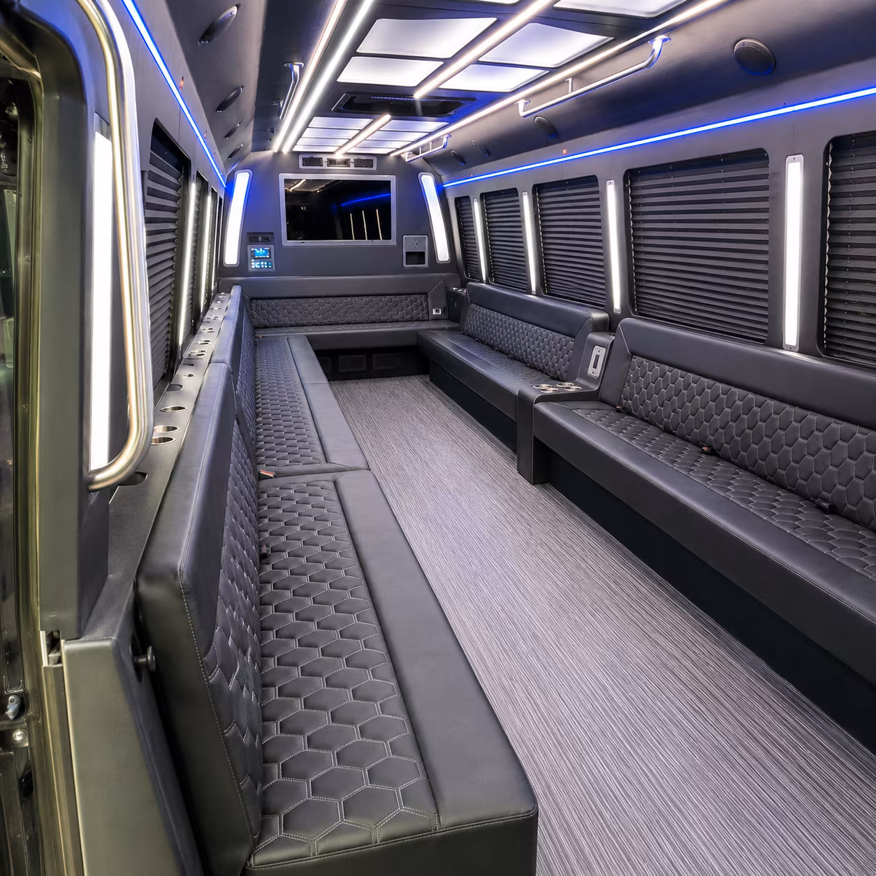 st louis 40 passenger party bus interior