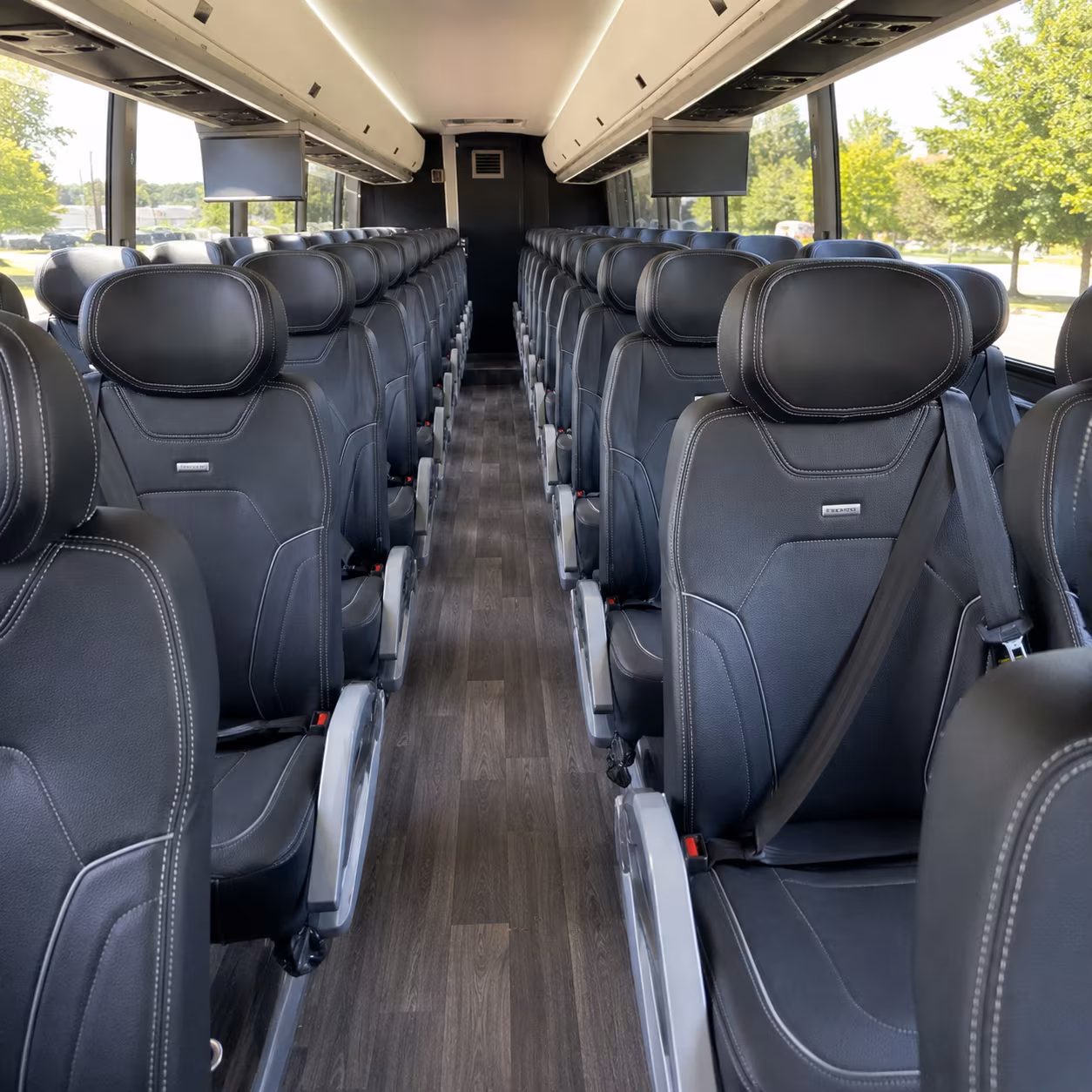 st louis charter bus rental interior